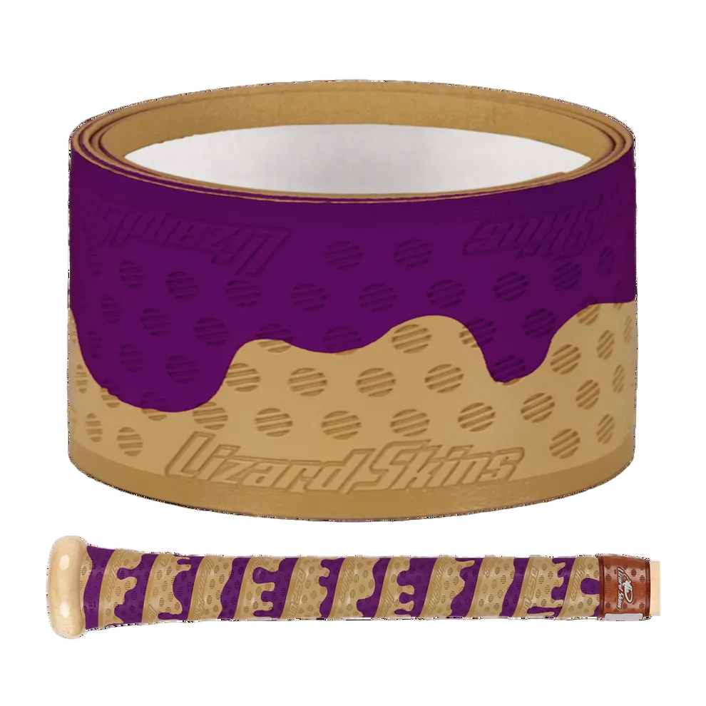 Lizard Skins Dsp Ultra Bat Grip - Grape Pbj - Tan Purple / 1.1mm