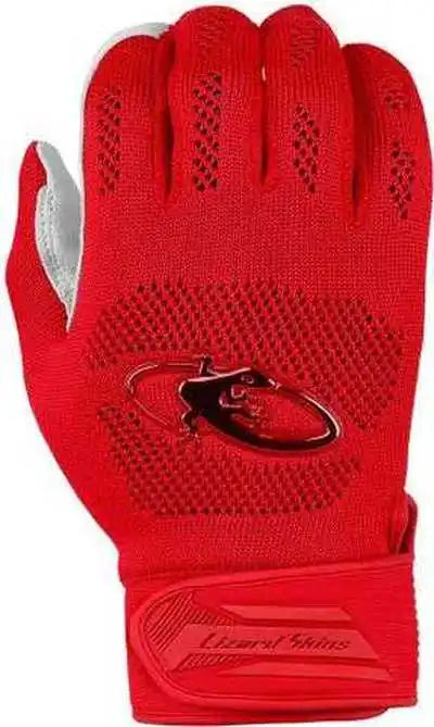Lizard Skins Pro Knit V3 Adult Batting Gloves - Crimson Red