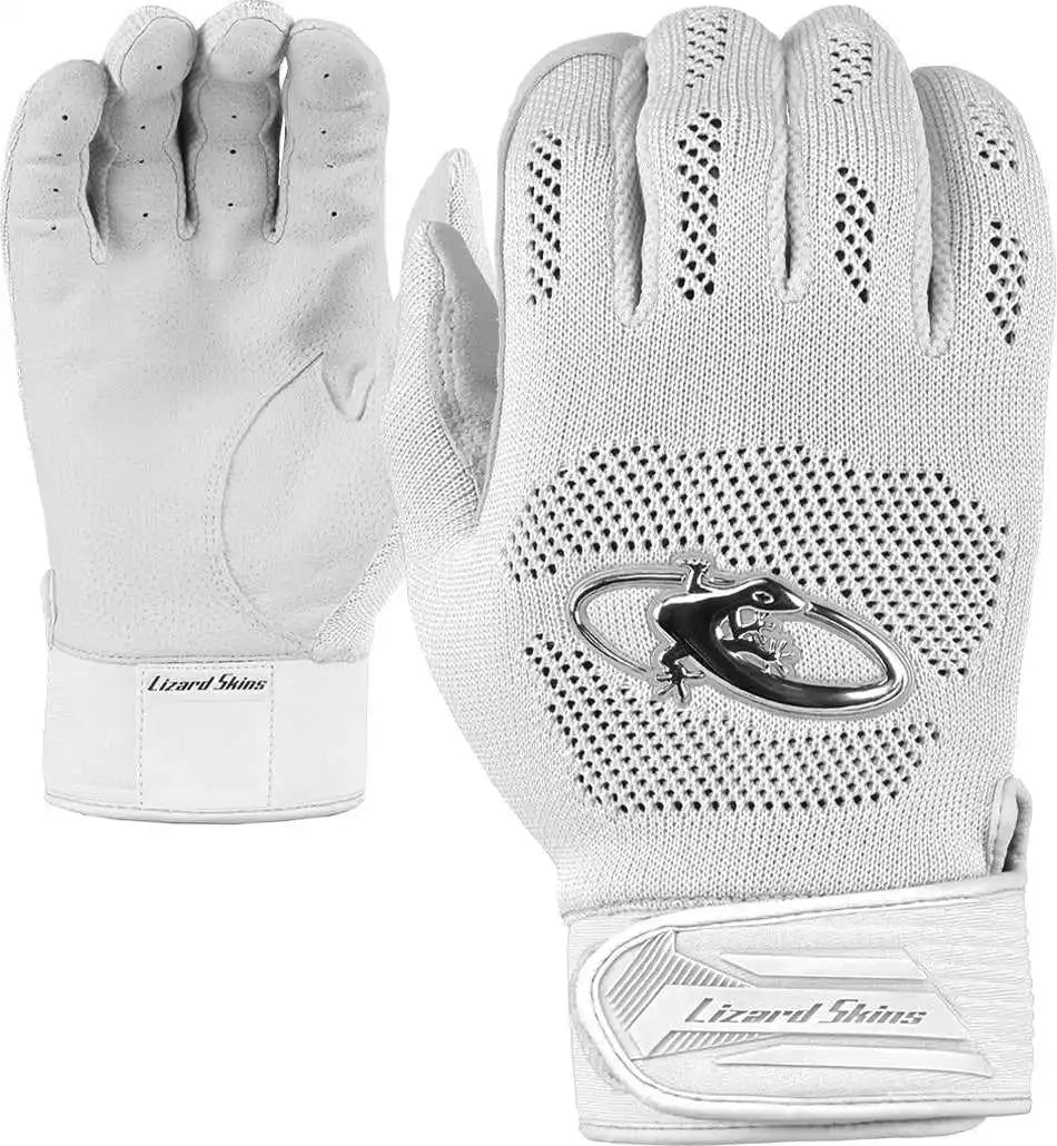Lizard Skins Pro Knit V3 Adult Batting Gloves - Diamond White