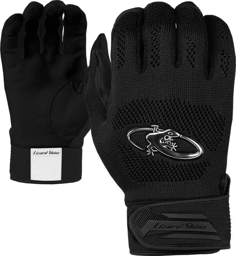 Lizard Skins Pro Knit V3 Adult Batting Gloves - Jet Black