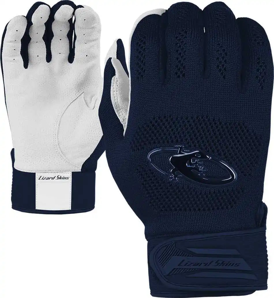 Lizard Skins Pro Knit V3 Adult Batting Gloves - Navy Blue