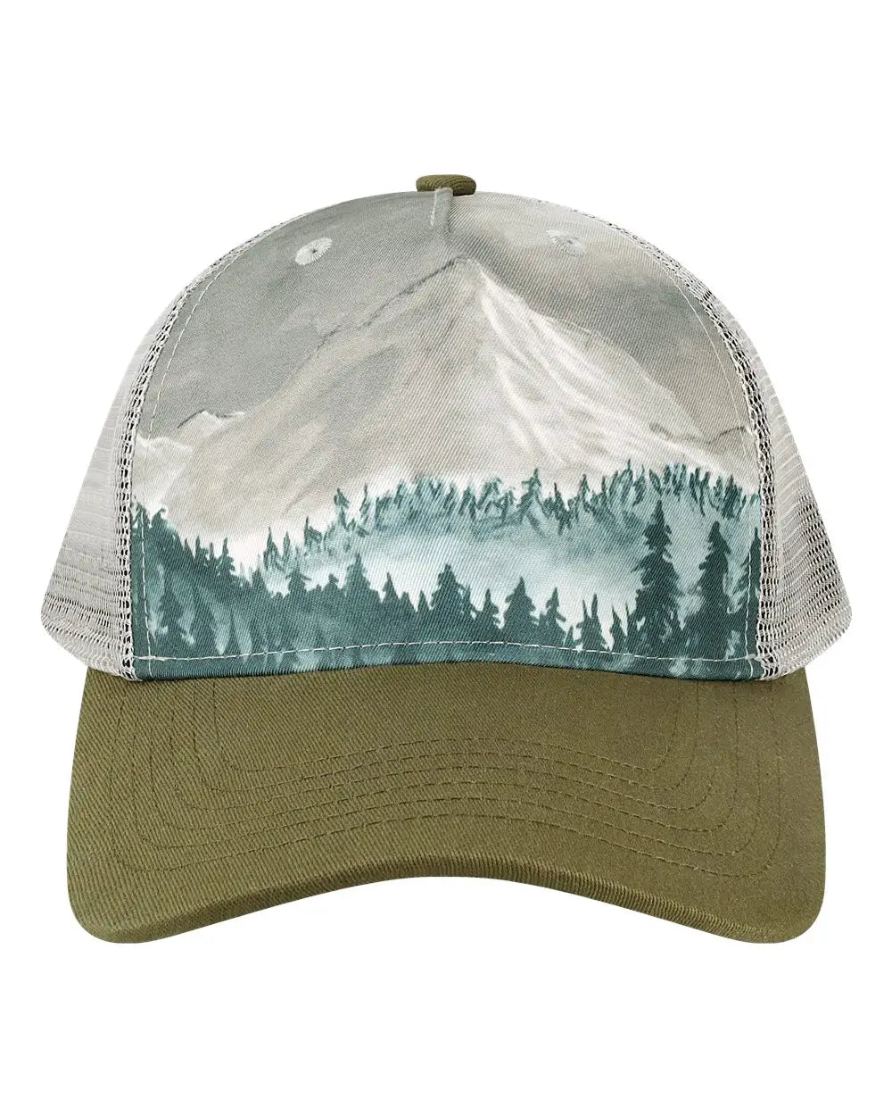 Locale 5ptkr Trucker Cap - Denali Olive Green Gray