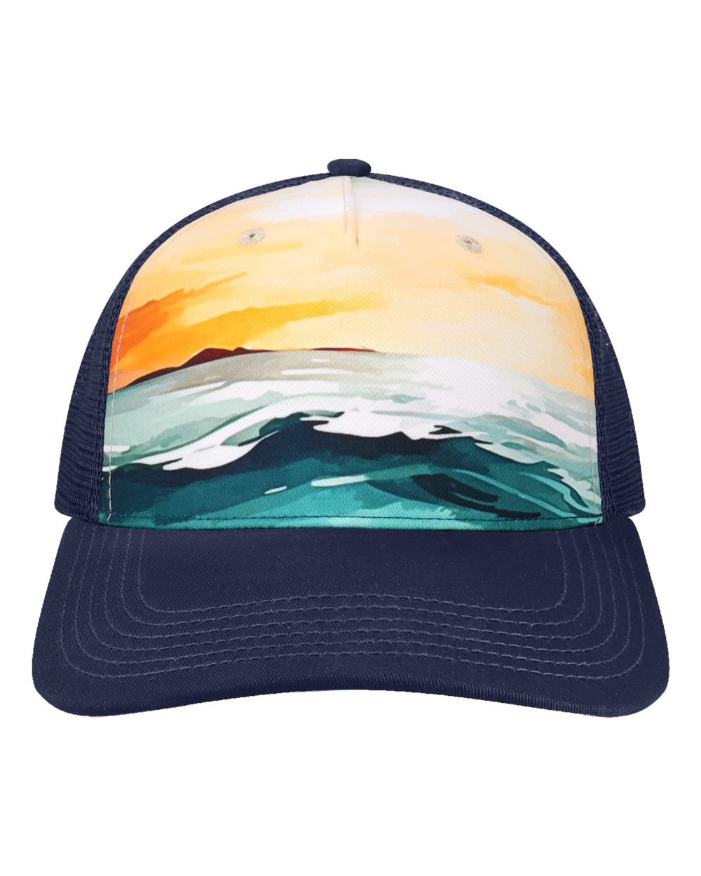 Locale 5ptkr Trucker Cap - Sunset Splash Navy