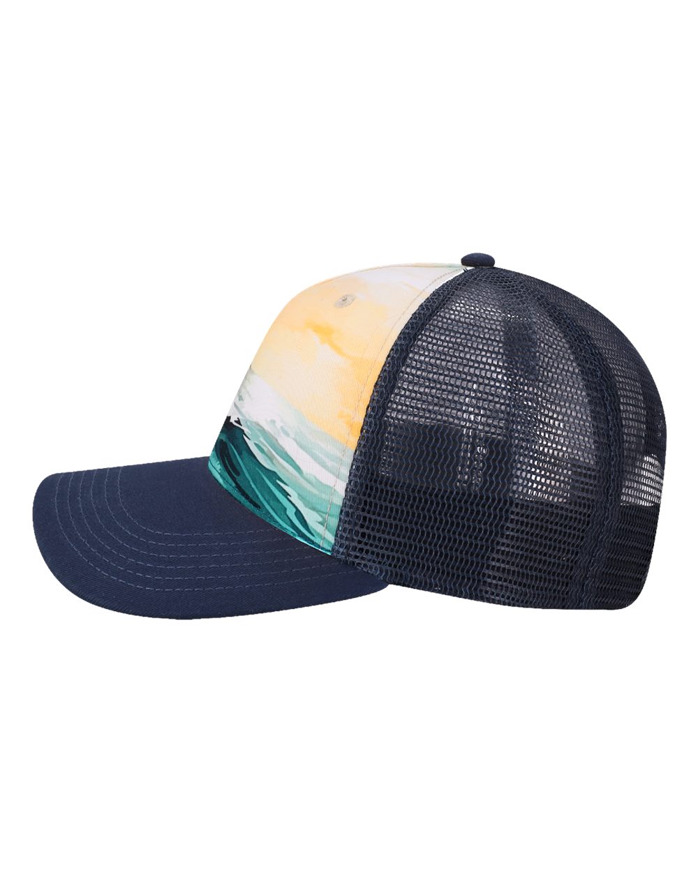Locale 5ptkr Trucker Cap - Sunset Splash Navy