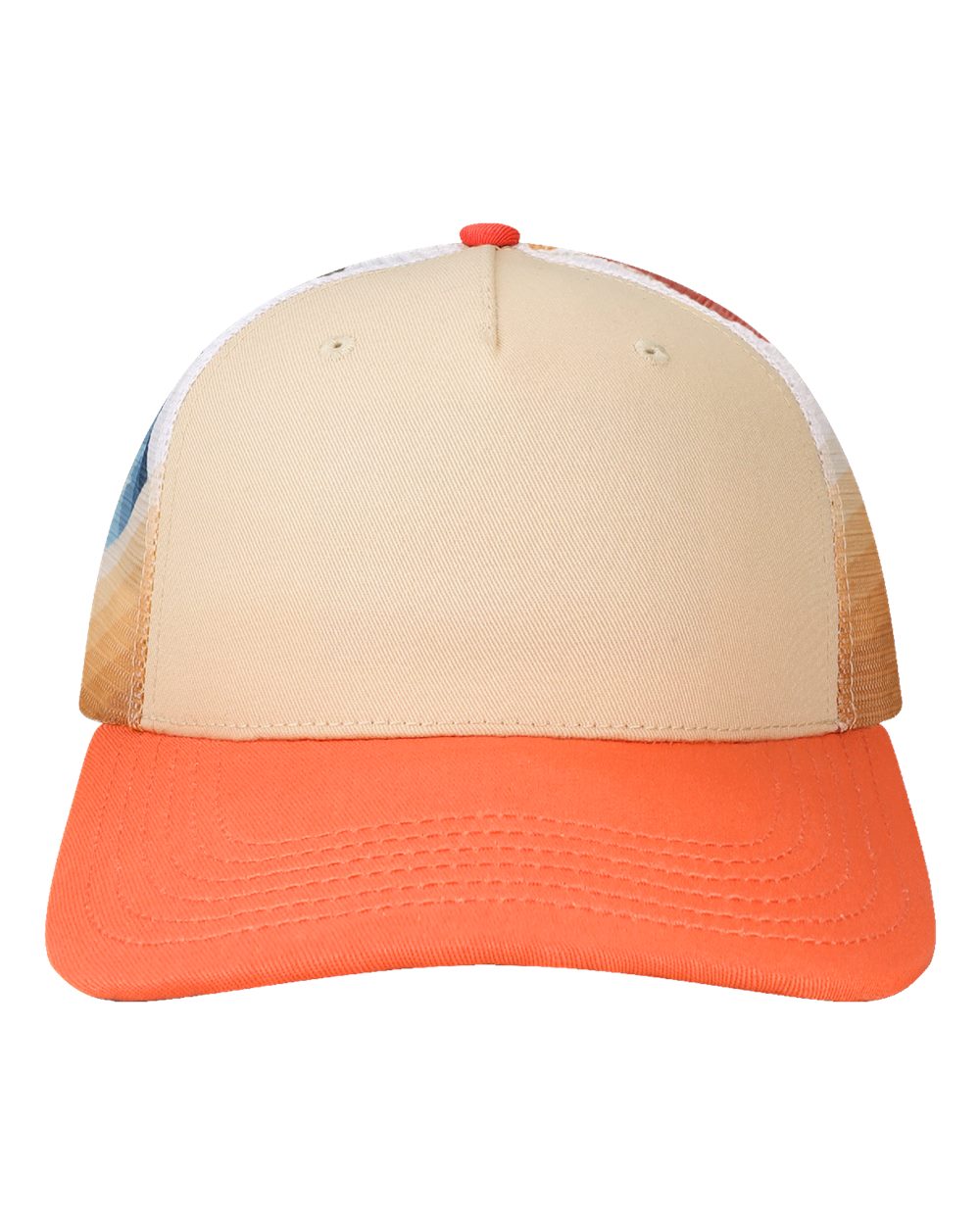Locale 5ptkrs Plain Front Five-panel Trucker Cap - Natural Coral Coast