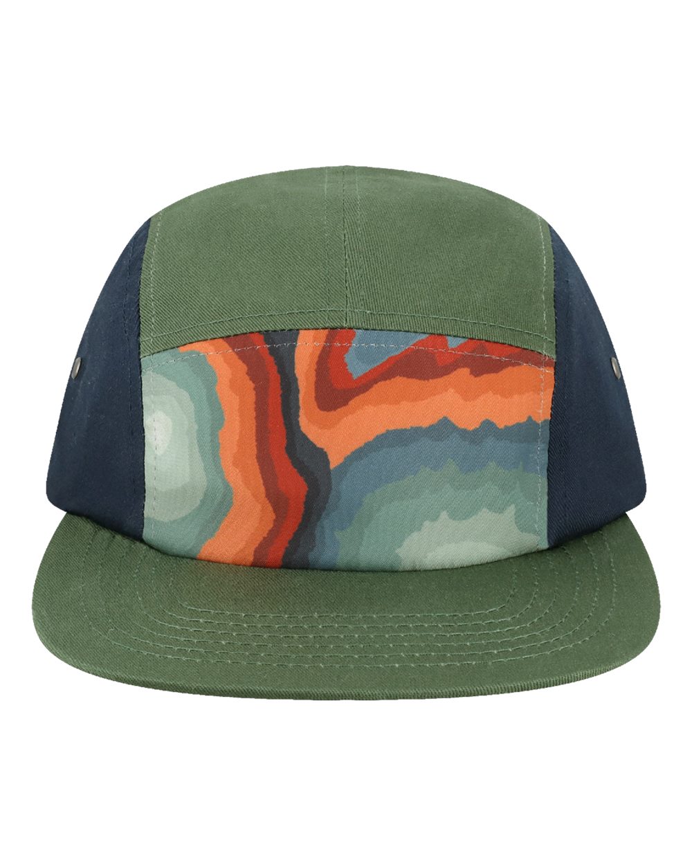 Locale Camper Five-panel Hat - Dark Topo