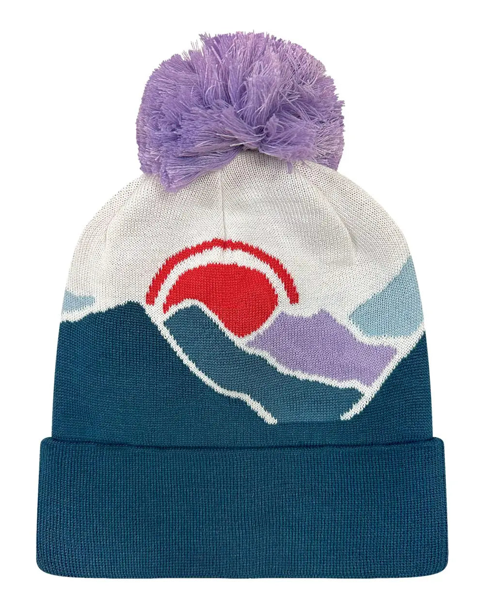 Locale Grndsr Grand Recycled Beanie - Mountain Sunset Purple - one Size Fits Most