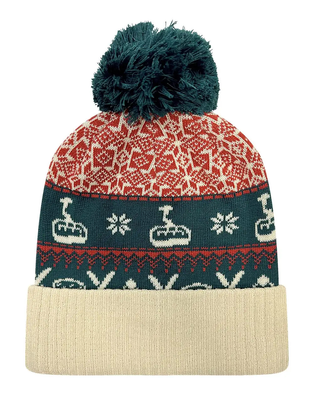 Locale Grndsr Grand Recycled Beanie - Nordic Chairlift Beige - one Size Fits Most
