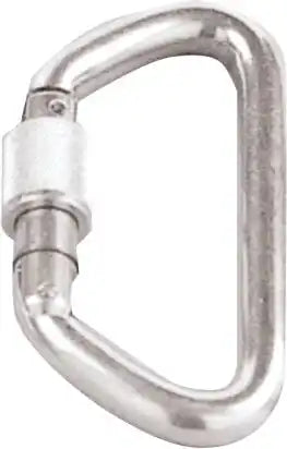 Locking d Carabiner Silver