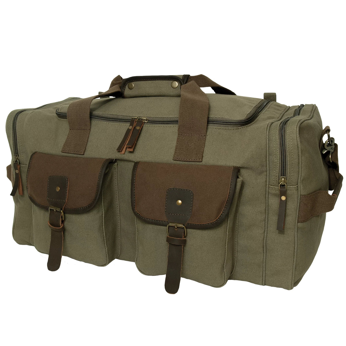 Long Journey Canvas Travel Bag - Olive Drab