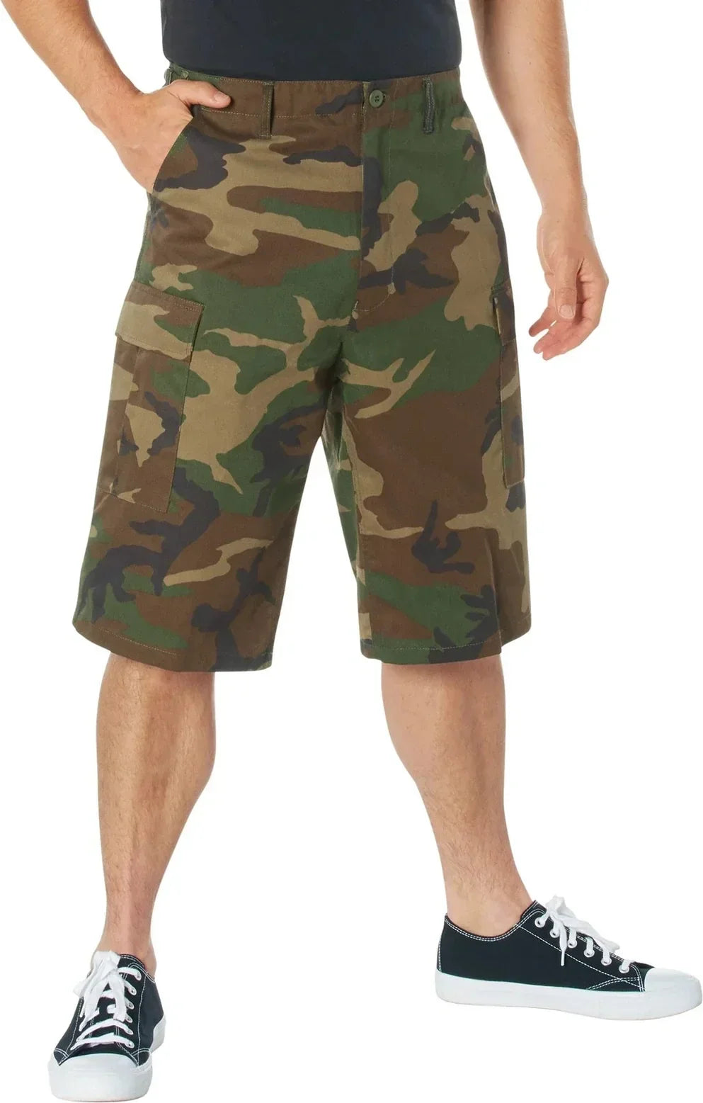 Long Length Camo Bdu Shorts