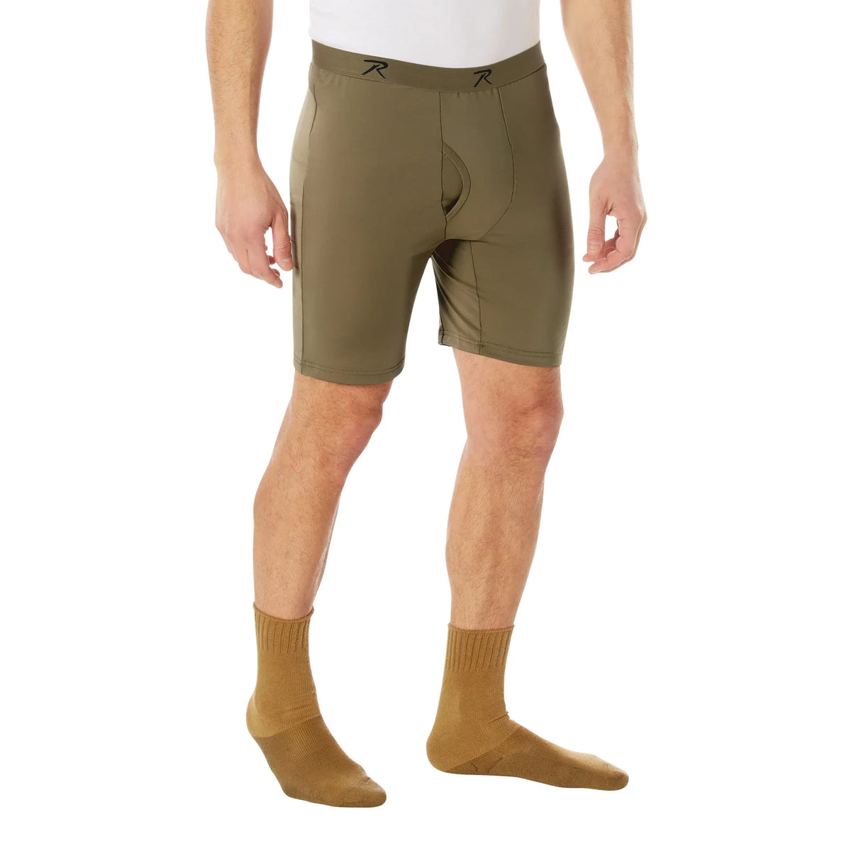 Long Length Moisture Wicking Performance Boxer Shorts - Ar 670-1 Coyote Brown / s