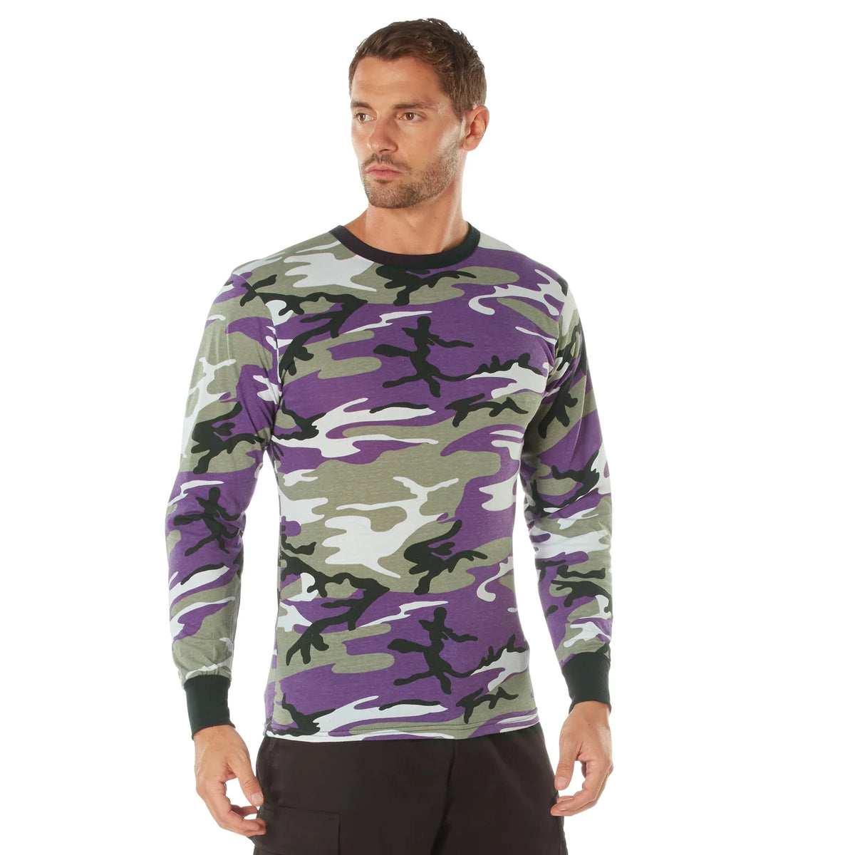Long Sleeve Color Camo T-shirt