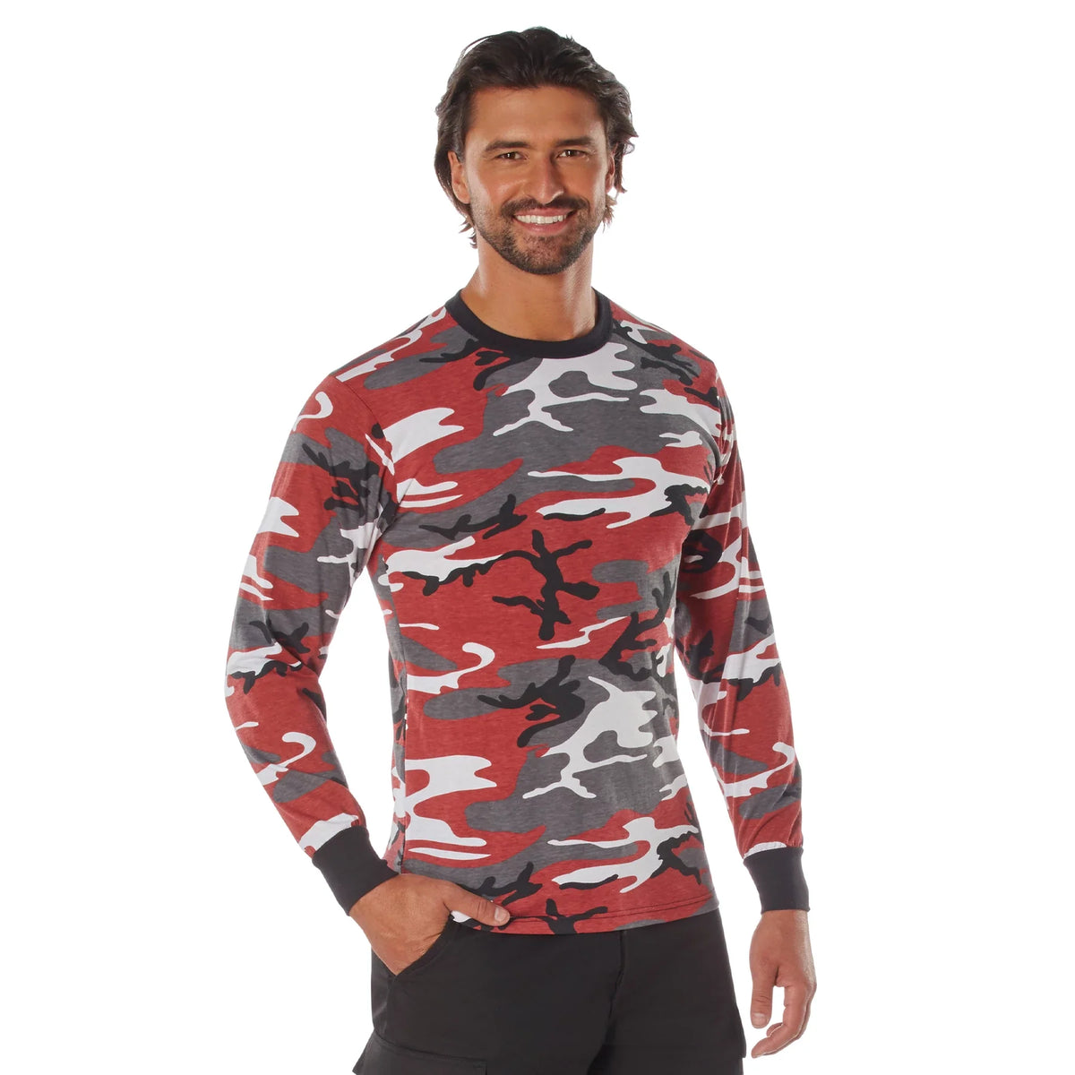 Long Sleeve Color Camo T-shirt