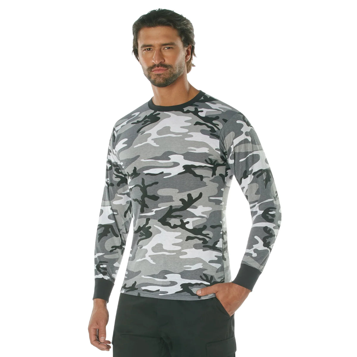 Long Sleeve Color Camo T-shirt