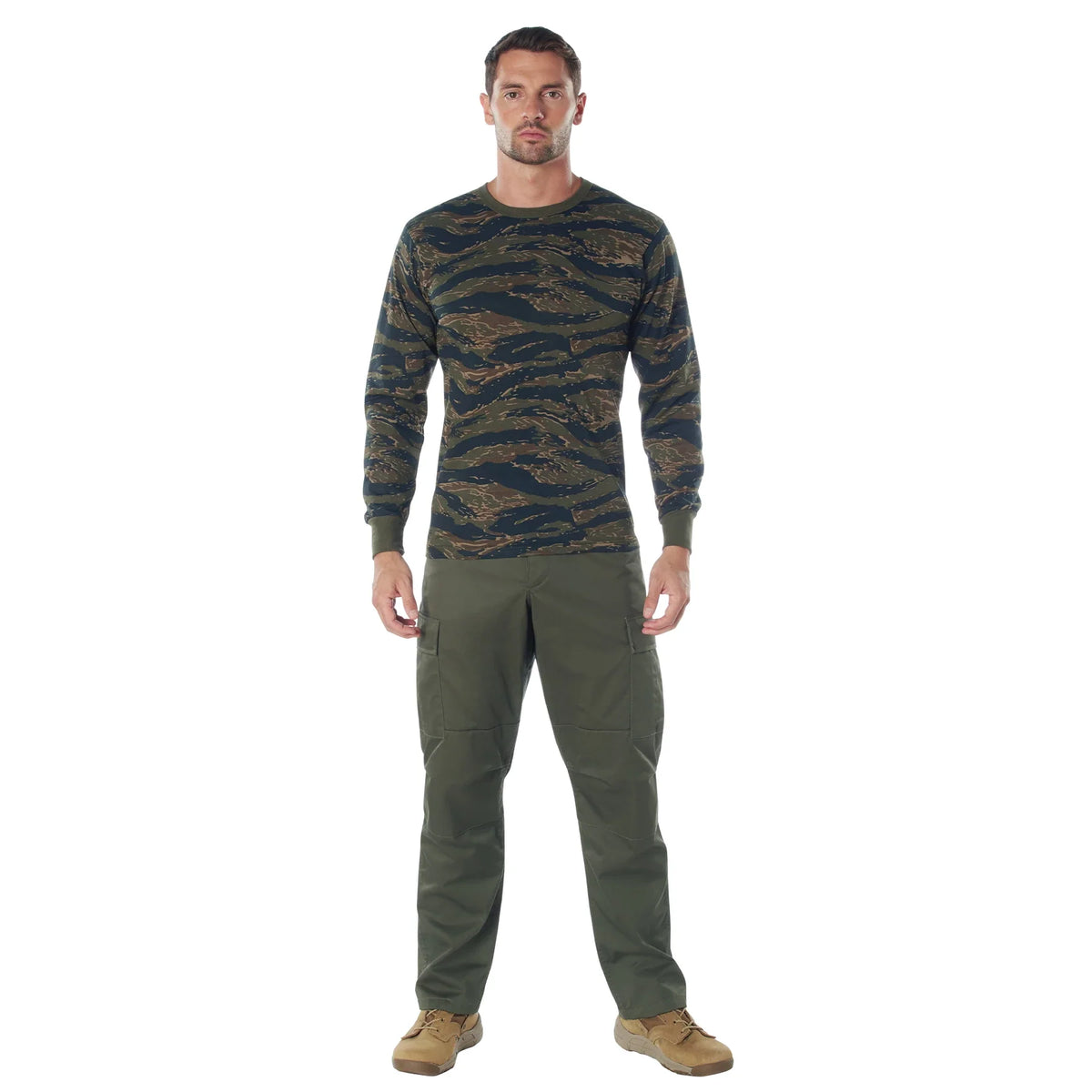 Long Sleeve Color Camo T-shirt