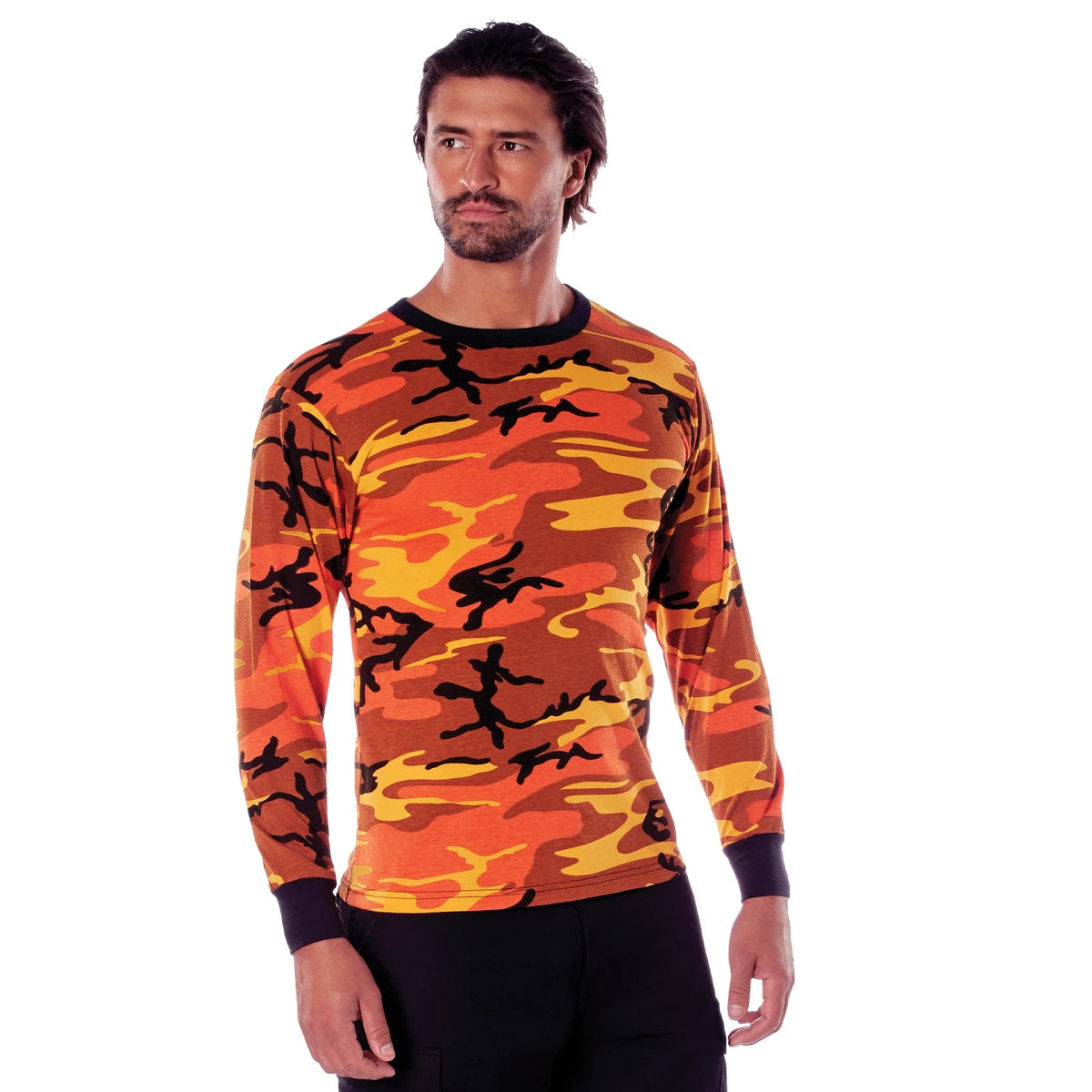 Long Sleeve Color Camo T-shirt - Savage Orange / s