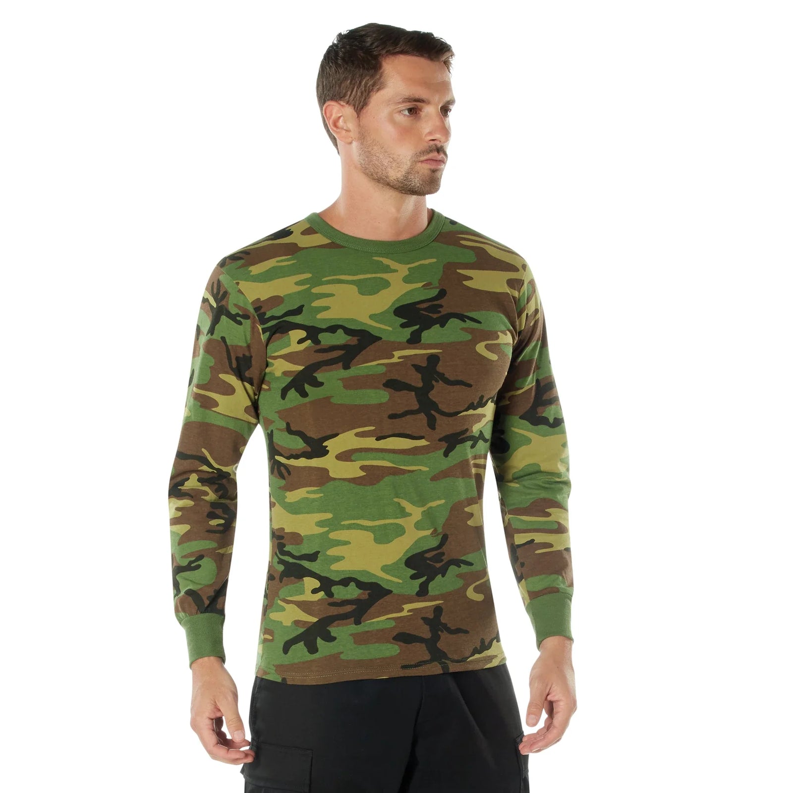 Long Sleeve Color Camo T-shirt - Woodland / 4xl