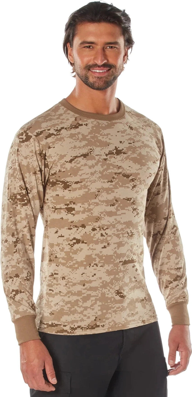 Long Sleeve Digital Camo T-shirt - Desert / s