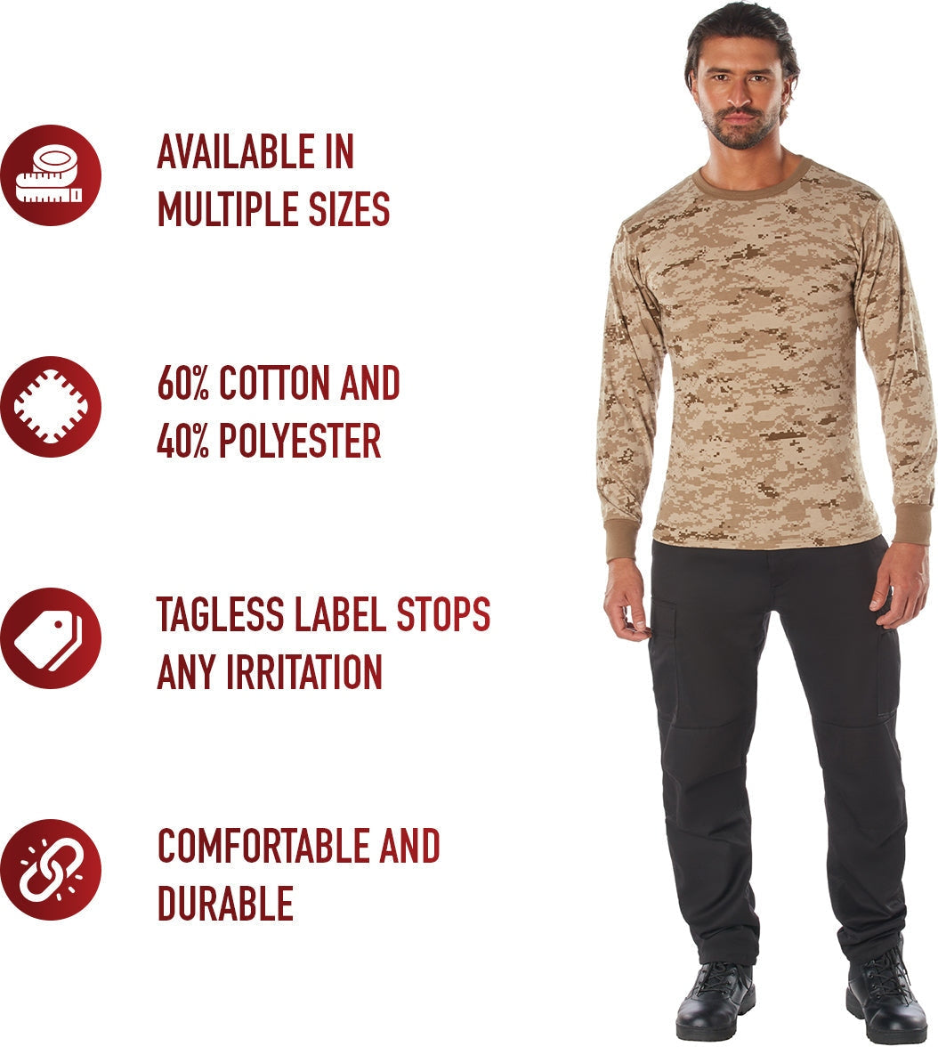 Long Sleeve Digital Camo T-shirt