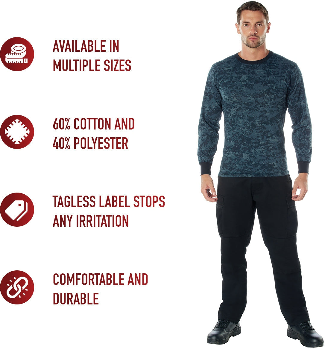 Long Sleeve Digital Camo T-shirt