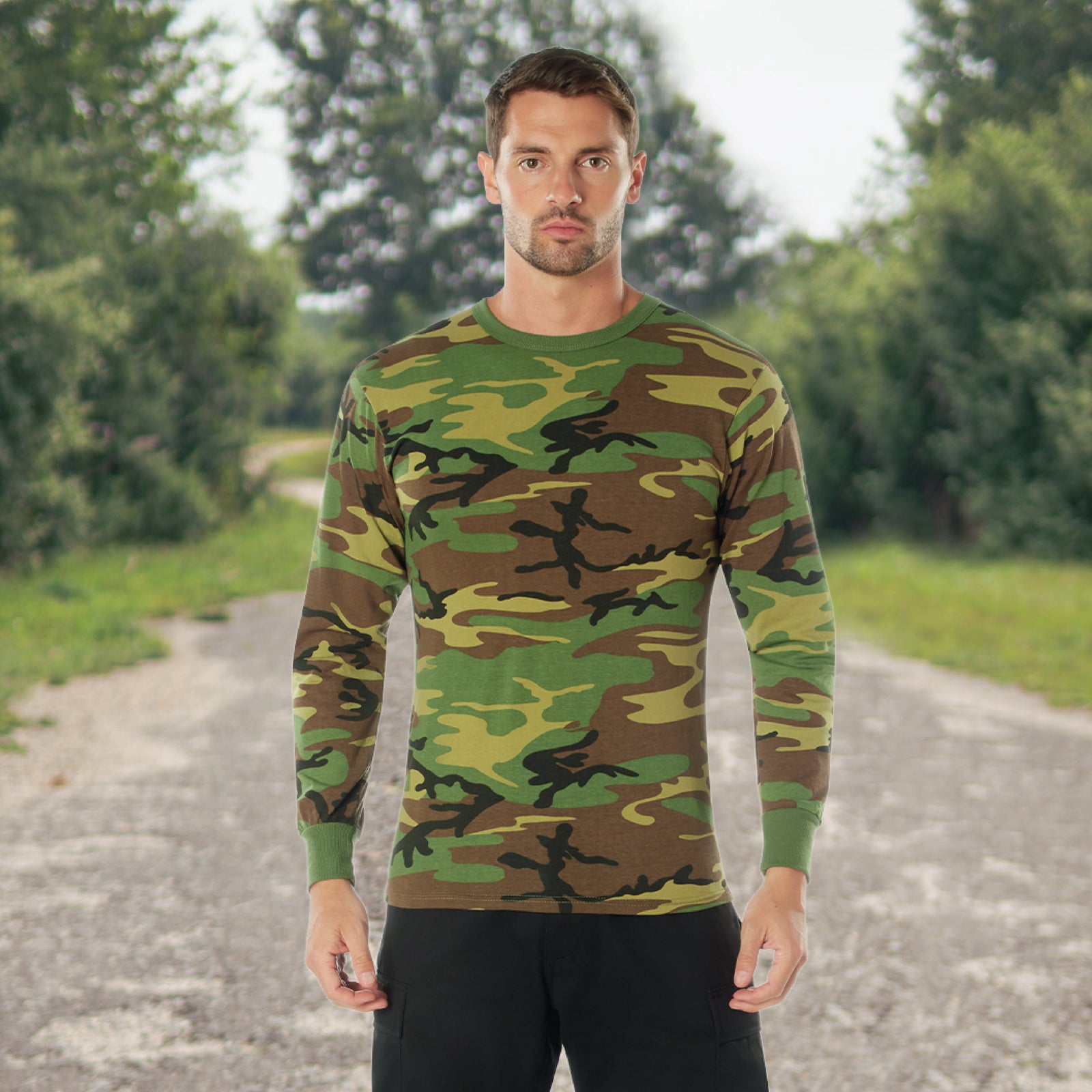 Long Sleeve Digital Camo T-shirt - Midnight / m