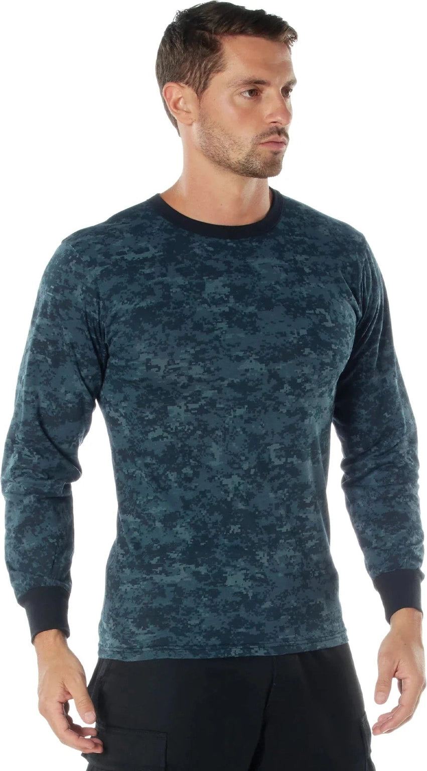 Long Sleeve Digital Camo T-shirt - Midnight / m