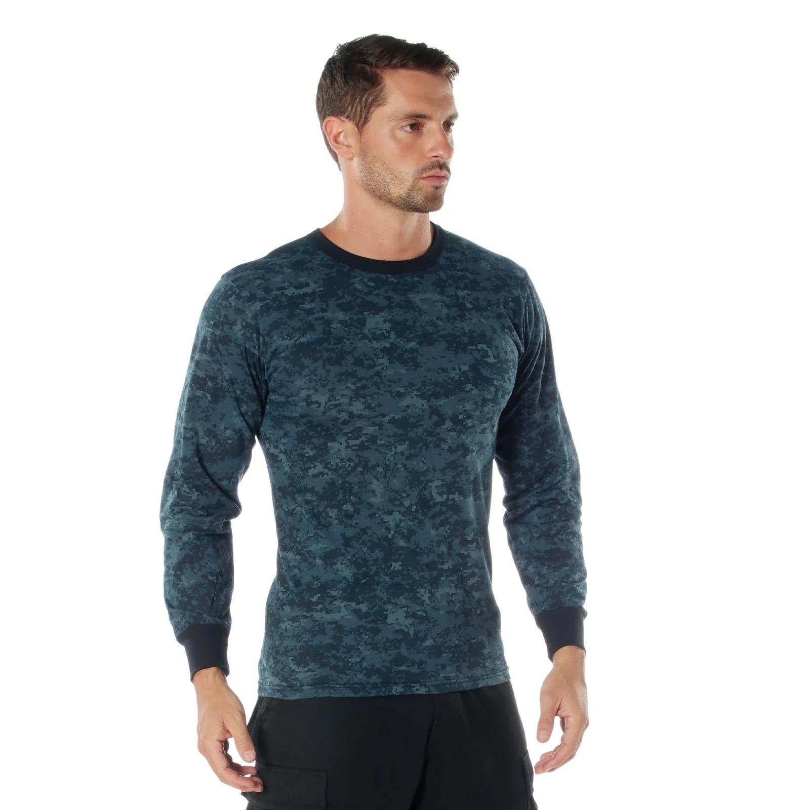 Long Sleeve Digital Camo T-shirt - Midnight / m
