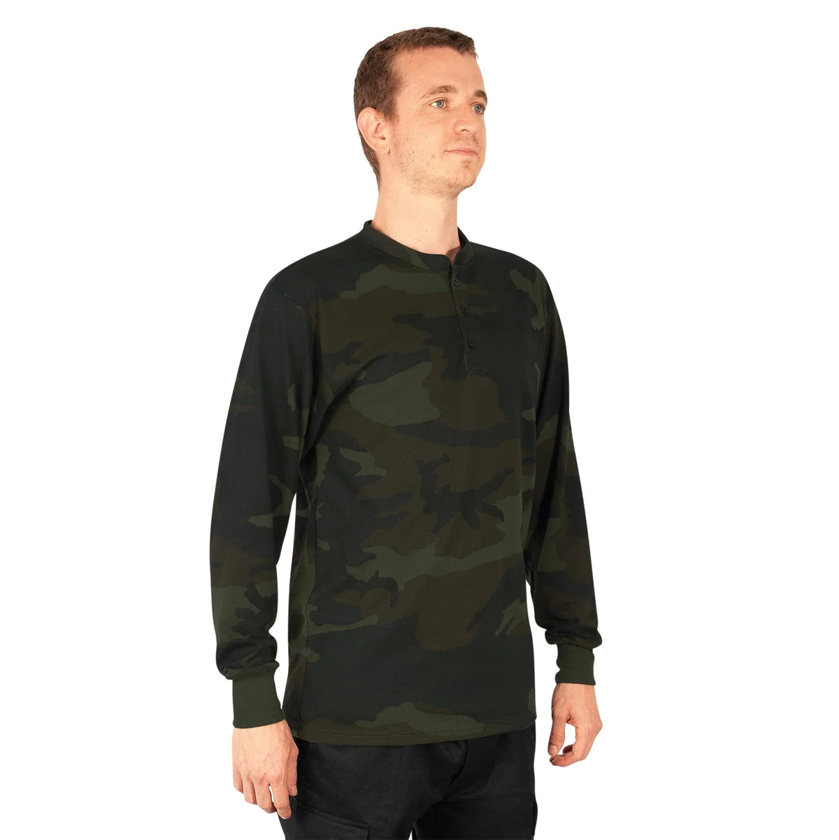 Long Sleeve Henley T-shirt
