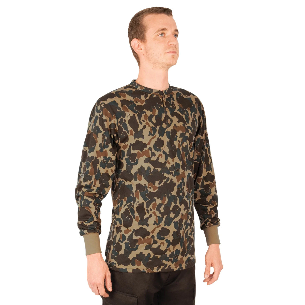 Long Sleeve Henley T-shirt