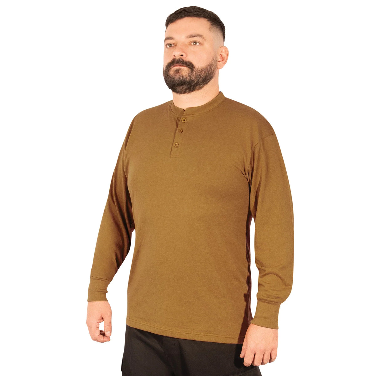 Long Sleeve Henley T-shirt