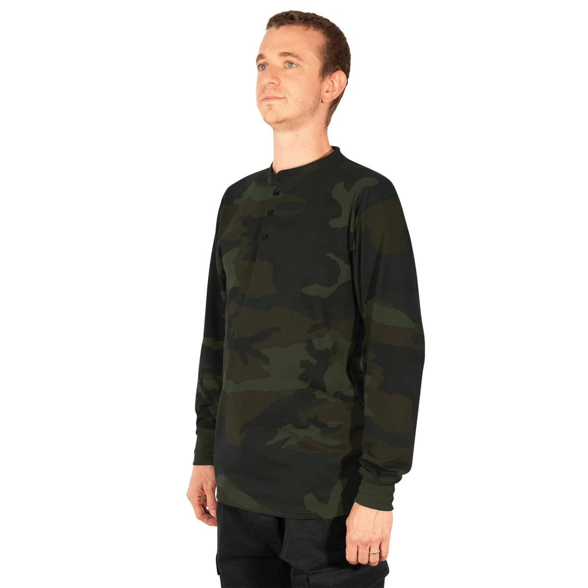 Long Sleeve Henley T-shirt