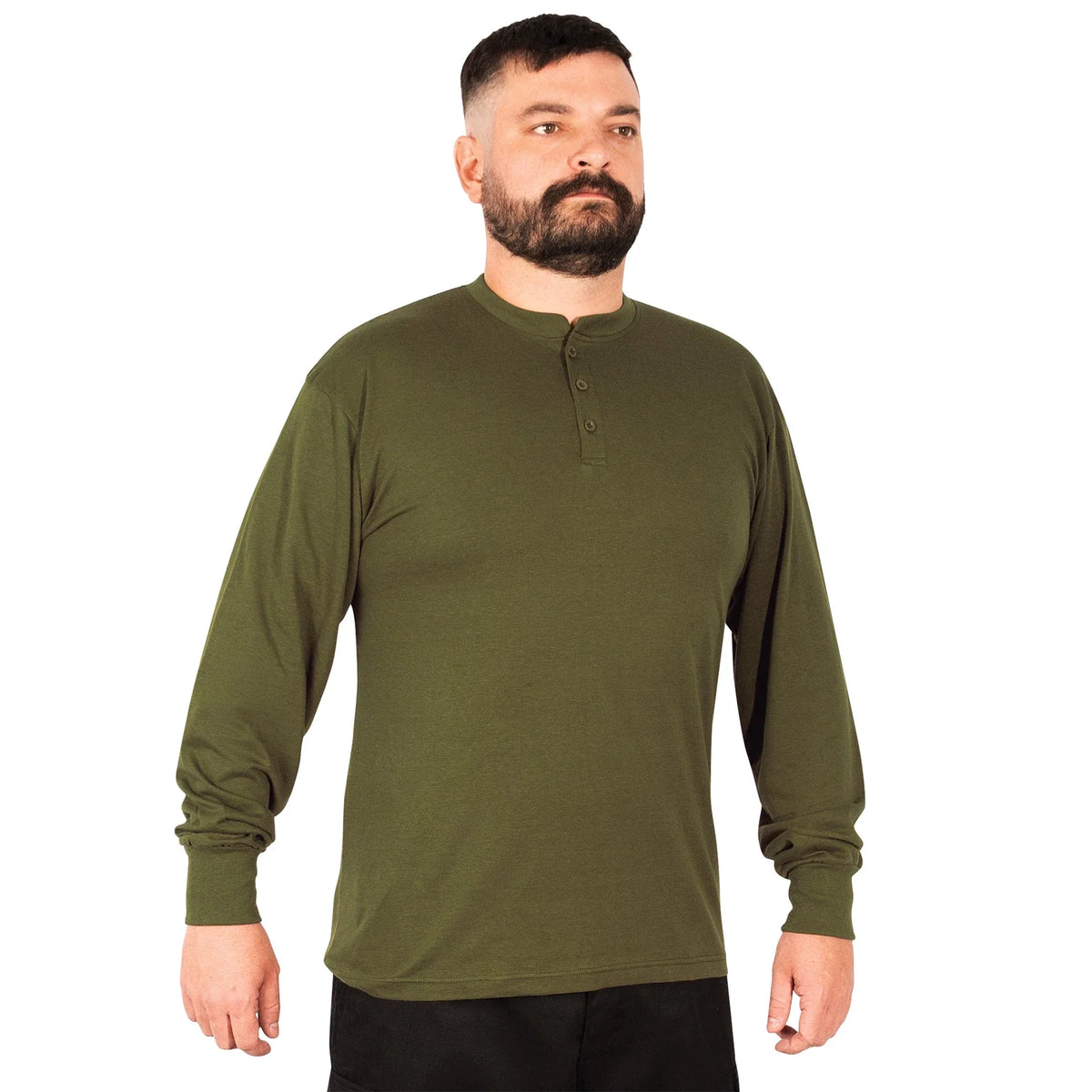 Long Sleeve Henley T-shirt