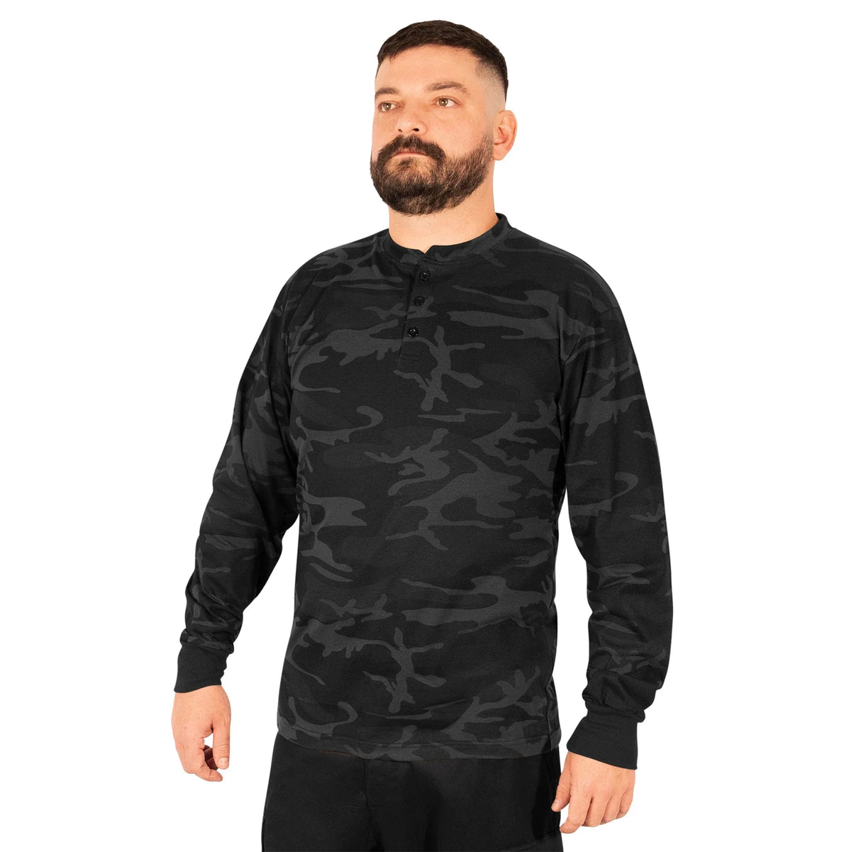 Long Sleeve Henley T-shirt