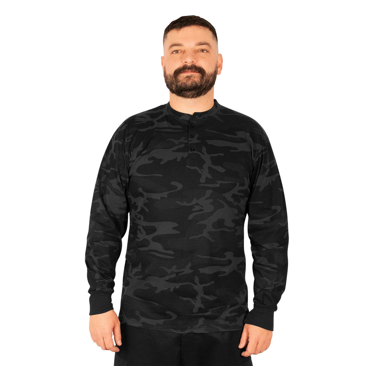 Long Sleeve Henley T-shirt