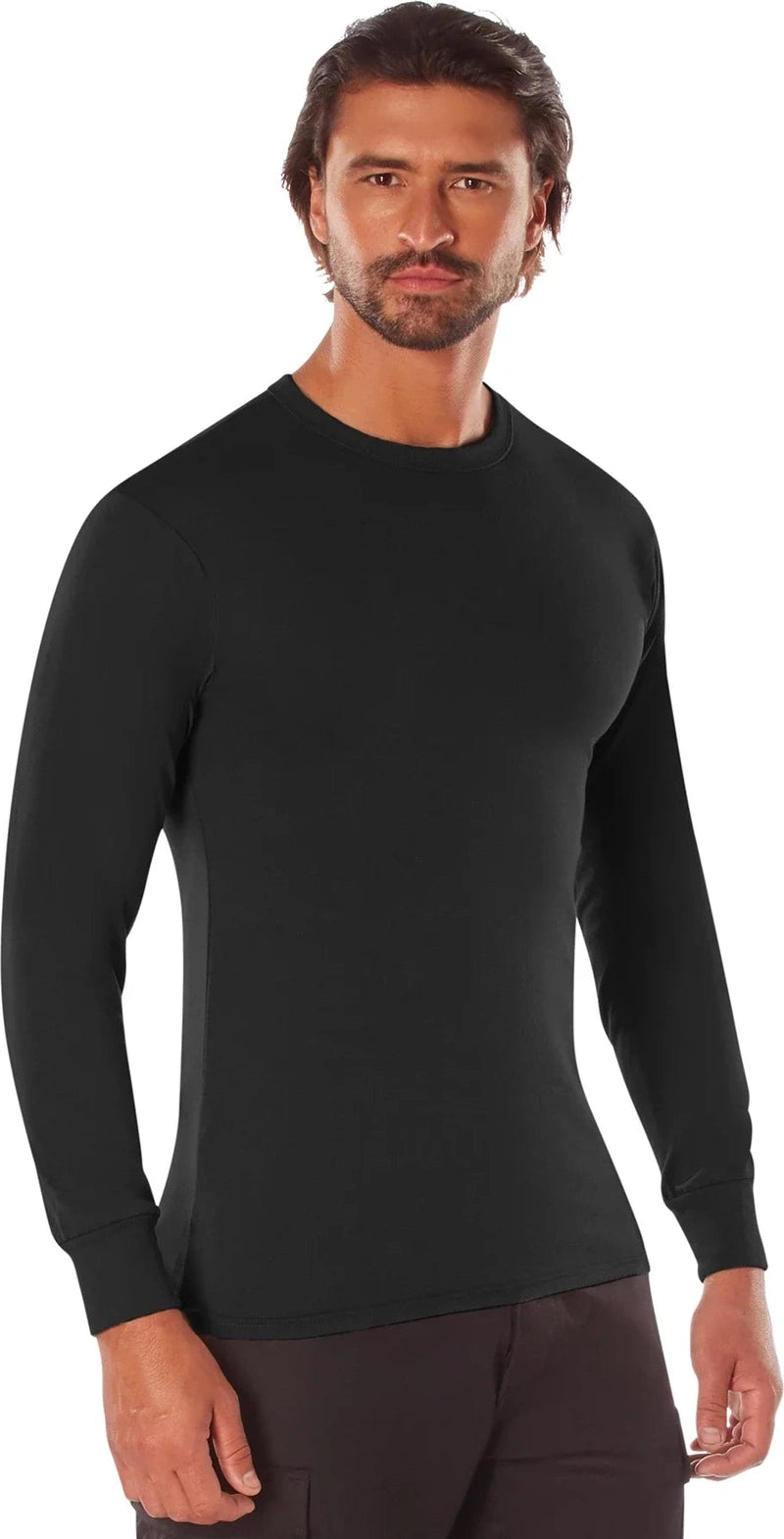 Long Sleeve Solid T-shirt - Black / s