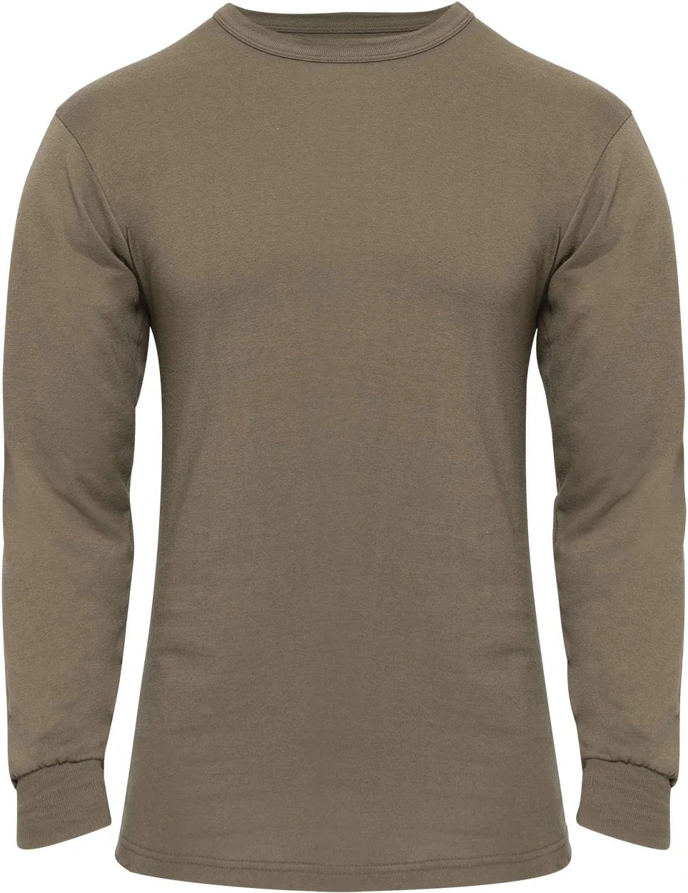 Long Sleeve Solid T-shirt - Brown / m