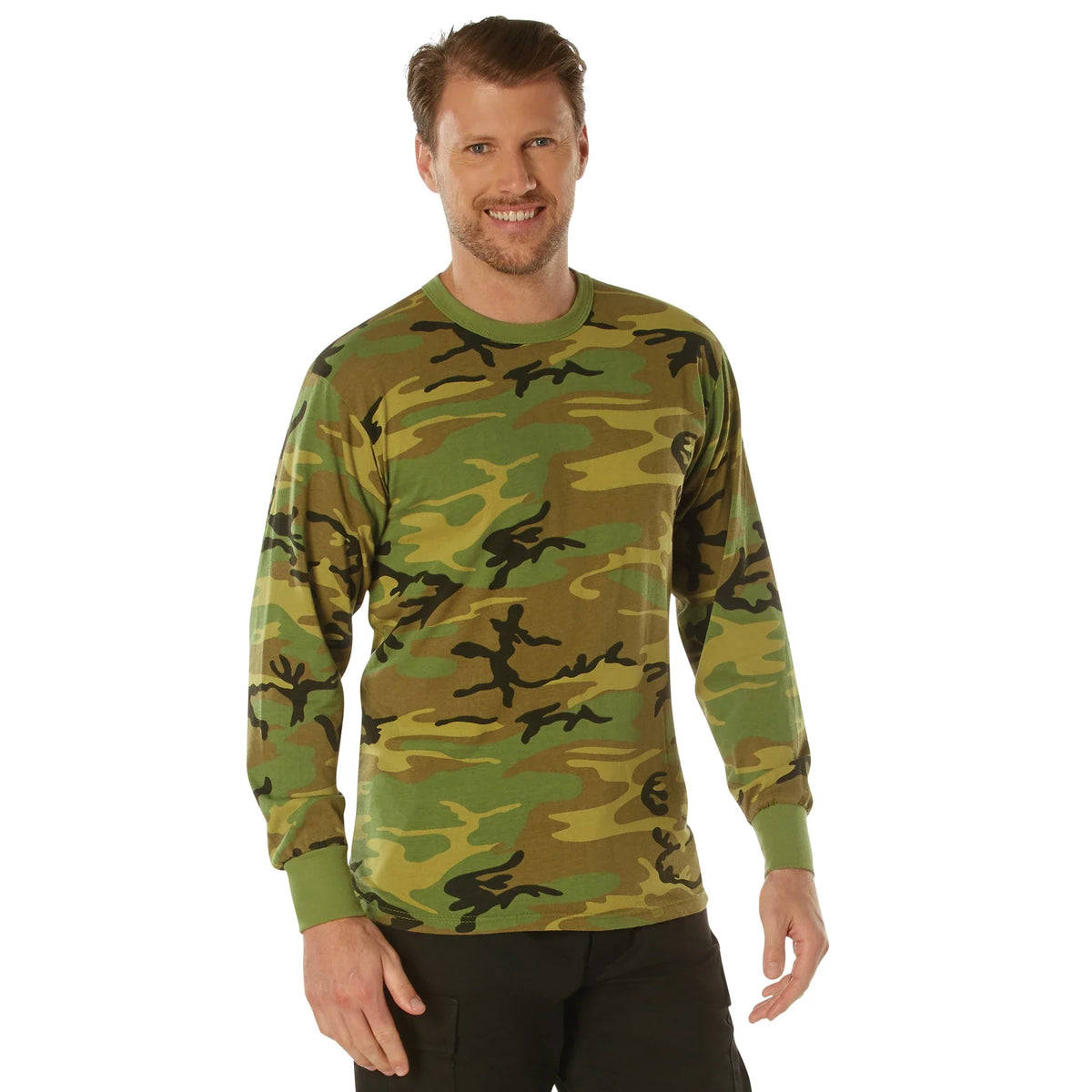 Long Sleeve Vintage T-shirt - Woodland Camo - s