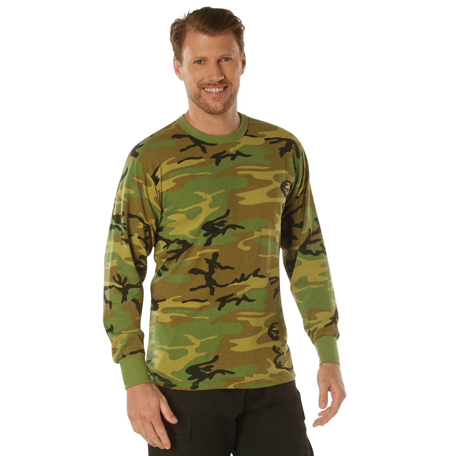 Long Sleeve Vintage T-shirt - Woodland Camo - s