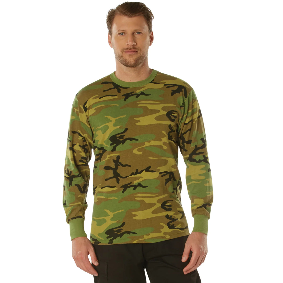 Long Sleeve Vintage T-shirt - Woodland Camo - s