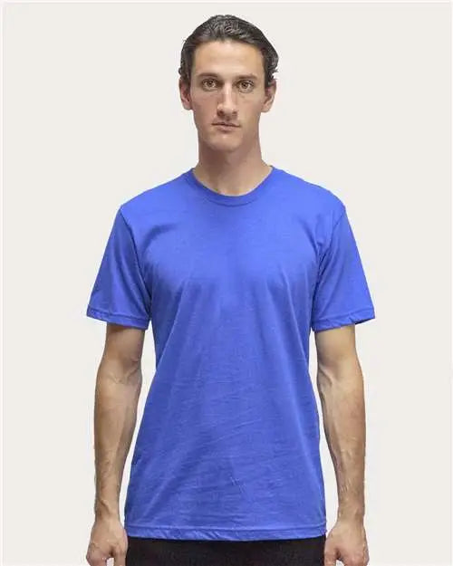 Los Angeles Apparel 20001 Usa-made Fine Jersey T-shirt - Lapis - Adult Xs