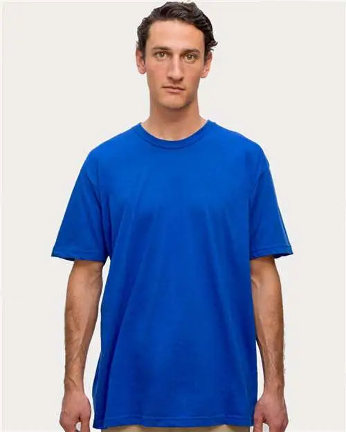 Los Angeles Apparel 20001 Usa-made Fine Jersey T-shirt - Lapis - Adult Xs