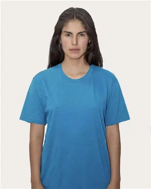 Los Angeles Apparel 20001 Usa-made Fine Jersey T-shirt - Teal - Xs