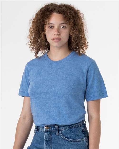 Los Angeles Apparel Tr01 Usa-made Triblend T-shirt - Athletic Blue - Adult Xs