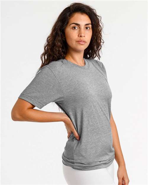 Los Angeles Apparel Tr01 Usa-made Triblend T-shirt - Athletic Gray - Adult Xs