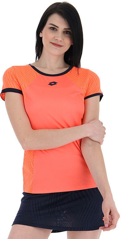 Lotto Superrapida Pickleball v Tee Women’s - Orange - Ladies Xs