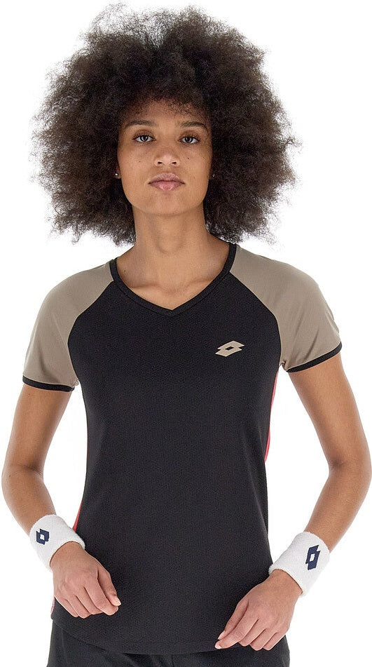 Lotto Superrapida Pickleball Vi Tee Women’s - Black - Ladies Xl