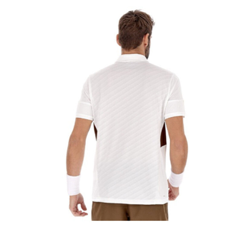 Lotto Tech 1 D1 Polo (m) (white/brown)