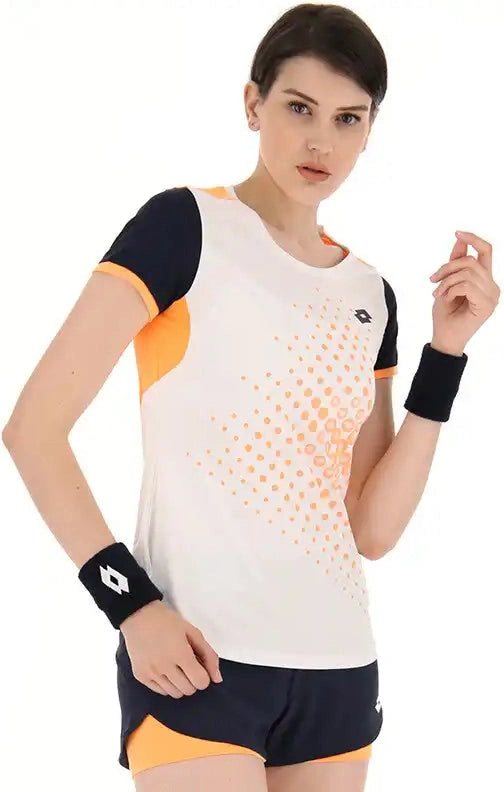 Lotto Top Ten Iv Tee 1 Women’s White Orange