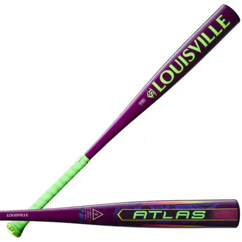 Louisville Slugger 2025 Atlas Neon Energy (-3) Bbcor Bat Wbl4164010 - Green Purple